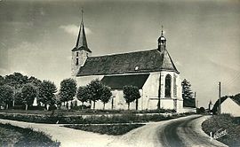 An old view of the church in Batilly-en-Gâtinais