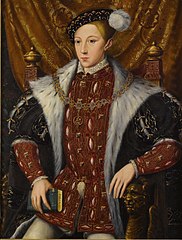 Edward VI, from the House of Tudor, reigned as King of England and Ireland from 1547 to 1553.