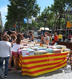 Books on sale in Barcelona, 2011.