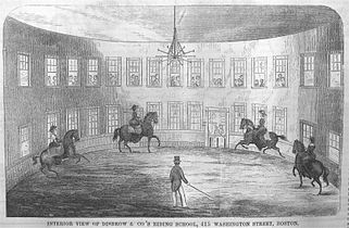 Disbrow's Riding School, Washington St., 1850s