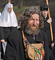 Russian Orthodox Church procession participant in Kiev. 2010