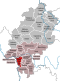 Lage des Landkreises Groß-Gerau in Hessen