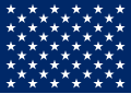 Naval jack of the US, also flown by other federal government and civilian ships