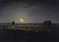 The Sheepfold, Moonlight by Jean-François Millet. The Walters Art Museum.