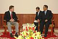 Virginia Senator Jim Webb meeting with Prime Minister Hun Sen on August 19, 2009, in Phnom Penh