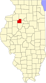 Map of Illinois highlighting Stark County