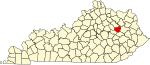 State map highlighting Menifee County