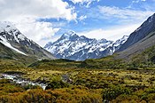 New Zealand's Southern Alps served as Gondor's White Mountains in Peter Jackson's The Lord of the Rings trilogy.[33]