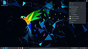 Screenshot von Parrot OS