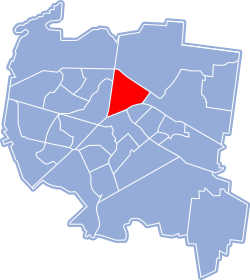 Location of Białostoczek District within Białystok