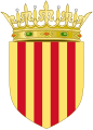 Arms of the Kingdom before the 15th Century. Also used as Aragonese abbreviated arms (15th-19th Centuries) and the arms of the Crown of Aragon.