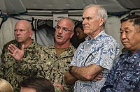 SECNAV Richard Spencer meets with RIMPAC 2018 commanders
