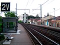 The station platforms