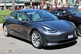 One of the vehicles used by the Office of the First Minister, the Tesla Model 3[41]