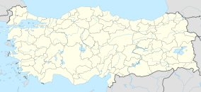 Map showing the location of Akyatan Lagoon