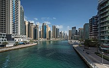 Buildings at the Dubai Marina District