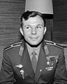 Image 18 Yuri Gagarin Photograph credit: Arto Jousi; restored by Adam Cuerden Yuri Gagarin (9 March 1934 – 27 March 1968) was a Soviet Air Forces pilot and cosmonaut who became the first human to journey into outer space; his capsule, Vostok 1, completed a single orbit of Earth on 12 April 1961. Gagarin became an international celebrity and was awarded many medals and titles, including Hero of the Soviet Union, his nation's highest honour. In 1967, he served as a member of the backup crew for the ill-fated Soyuz 1 mission, after which the Russian authorities, fearing for the safety of such an iconic figure, banned him from further spaceflights. However, he was killed the following year, when the MiG-15 training jet that he was piloting with his flight instructor Vladimir Seryogin crashed near the town of Kirzhach. This photograph of Gagarin, dated July 1961, was taken at a press conference during a visit to Finland approximately three months after his spaceflight. More selected pictures