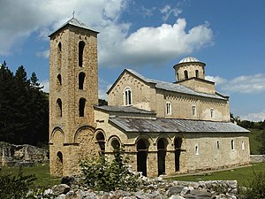 Sopoćani monastery by King Stefan Uroš I Nemanjić at Stari Ras, UNESCO World Heritage Site, 1265
