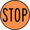 (R6-7) Hand Held Stop Sign (for children crossings)