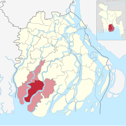 Location of Barguna Sadar