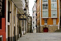 Historic street leading from the cathedral