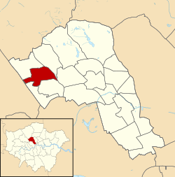 West Hampstead highlighted within Camden