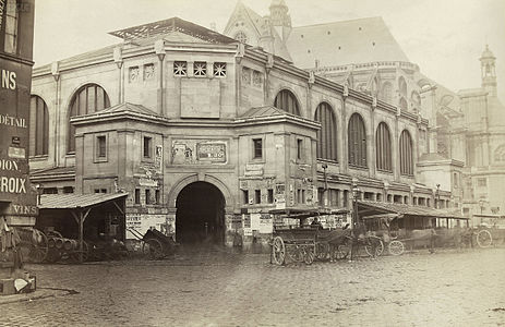 Erster Steinpavillon kurz vor seinem Abriss 1866