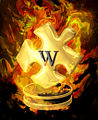 The Flaming Wiki Award Created by Casliber from an image made by Debivort, for Featured Articles listed here. A new use for Wikipedians who've been through wiki-hell was initiated by Gimmetrow in December 2007, and thought a good idea by Casliber too