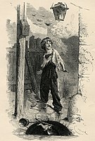 Illustration of Gavroche from Les Misérables by Victor Hugo