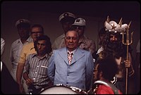 Daley at the opening day parade for the Lakefront Festival, 1973