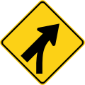 W4-5R Merge right (entering roadway)