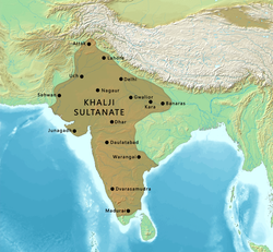 Territory controlled by the Khaljis circa 1320.[2]
