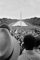 Image 41Crowds surrounding the Reflecting Pool, during the August 28 1963 March on Washington for Jobs and Freedom. An estimated 200,000 to 500,000 people participated in the march, which featured Martin Luther King Jr.'s famous "I Have a Dream" speech. It was a major factor leading to the passage of the Civil Rights Act of 1964 and the 1965 Voting Rights Act. The march was also condemned by the Nation of Islam and Malcolm X, who termed it the "farce on Washington".