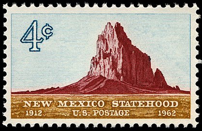 Shiprock on a 1962 U.S. commemorative stamp