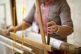 Traditional pina weaving