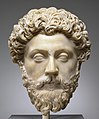 Reconstructed bust of Marcus Aurelius, ca. 161–180 AD. Walters Art Museum, Baltimore.
