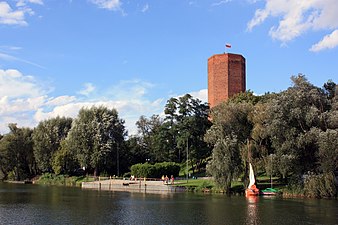 Gopło Lake and Mouse Tower of Kruszwica castle