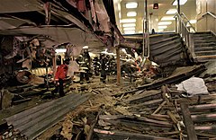 Damage to the Andrew J. Barberi's interior after the 2003 Staten Island Ferry crash