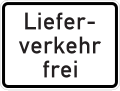 Deutschland – Zusatzzeichen 1026-35: Lieferverkehr frei