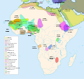 Image 39Major pre–colonial states in Africa, (excluding East African states such as Ajuran, Adal, Buganda, Rwanda, Nkore, Kilwa, Imerina, and Iboina, and southern African ones such as Mapungubwe, Rozvi, Maravi, Mutapa, Uukwanyama, Mthethwa, Mthwakazi, and Zulu) (from History of Africa)