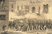 An American depiction of the Battle of Monterrey within the city