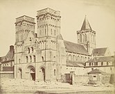 Historische Fotografie (um 1850), Ansicht der Kirche von Südwesten
