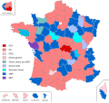 Party affiliation of the General Council Presidents of the various departments in the elections of 2008