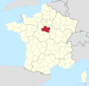 Lage des Departements Loiret in Frankreich
