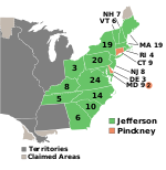 Electoral map, 1804 election