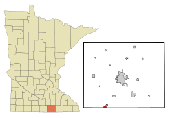 Location of Emmons, Minnesota