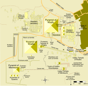 Map of the Giza pyramid complex