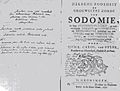 Hellish evil or horrible sin of sodomy. Pamphlet by the Reverend Henricus Carolinus van Bijler, Groningen, 1731.