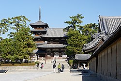 Hōryū-ji, a World Heritage Site in Ikaruga Town, Ikoma District, Nara Prefecture