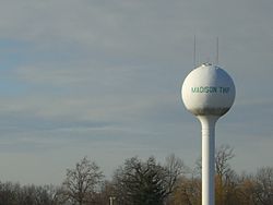 Madison Township water tower near U.S. Route 30